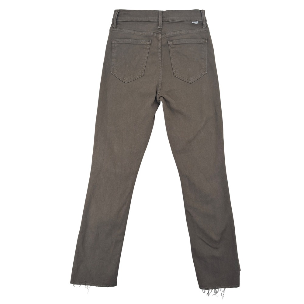 Mother High Waisted Rascal Ankle Step Fray Jeans Women 27 Green Mid Rise Stretch - Picture 2 of 11